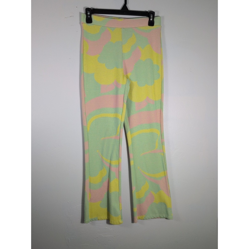Zara Green and Pink Knit Pants‎ Size Small
